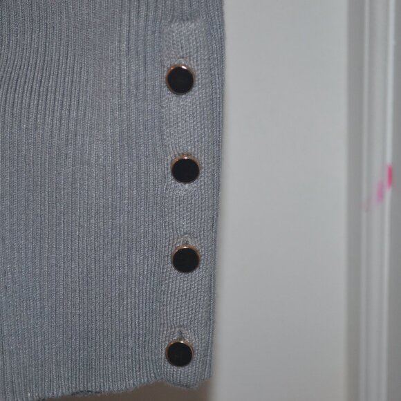 Pre-owned Worthington Grey, black,white striped long sleeve thermal sweater, XXL - Picture 6 of 6